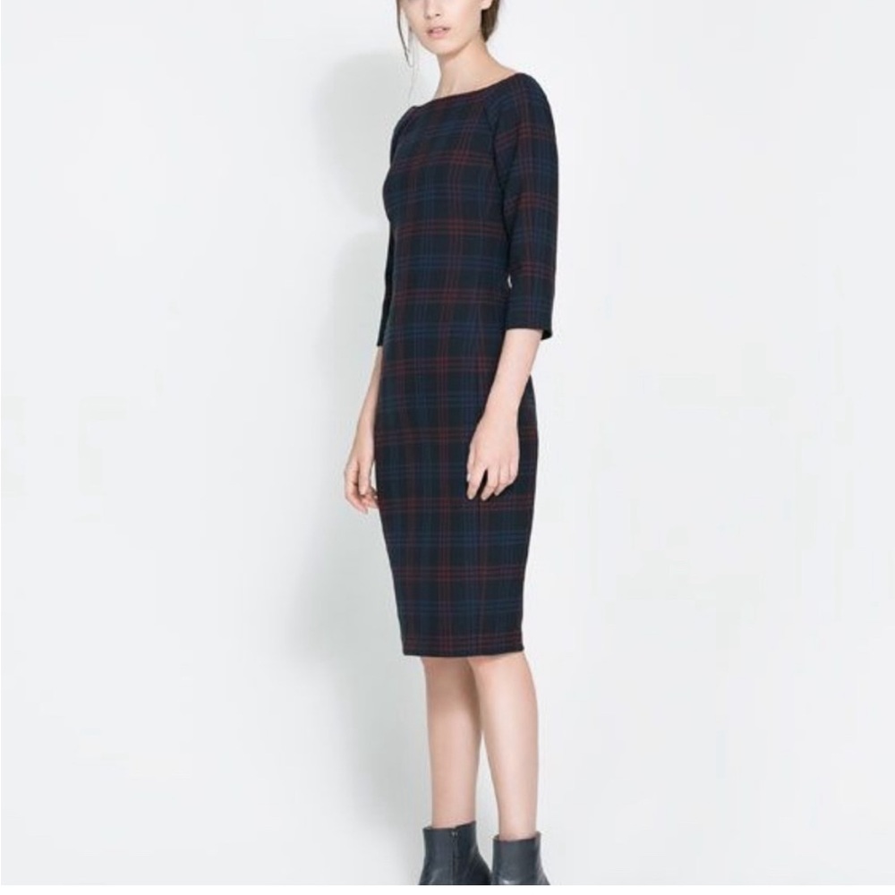 Hard to Find Zara Tartan Plaid Dress